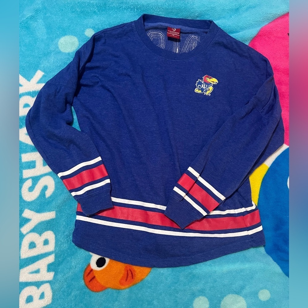 🐦 Colosseum Kansas Jayhawks Women’s Pullover Sweatshirt Women’s Medium​​